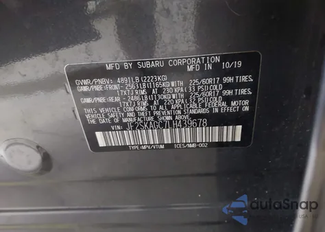 2020 Subaru Forester Premium from USA, damaged, VIN JF2SKAGC7LH439678